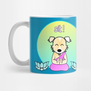 Sit. Good boy. Good girl. Mug